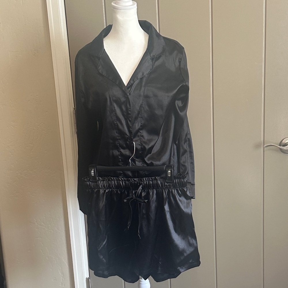 Born Midnight Satin Sleepwear Set